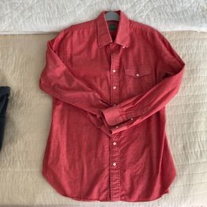 Sid Mashburn red chambray button down sz XL slim